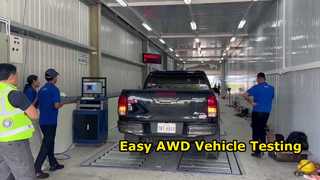 تعمل الأسطوانة المجانية Cartesy لاختبار عداد السرعة واختبار الفرامل للمركبات ذات الدفع الرباعي AWD