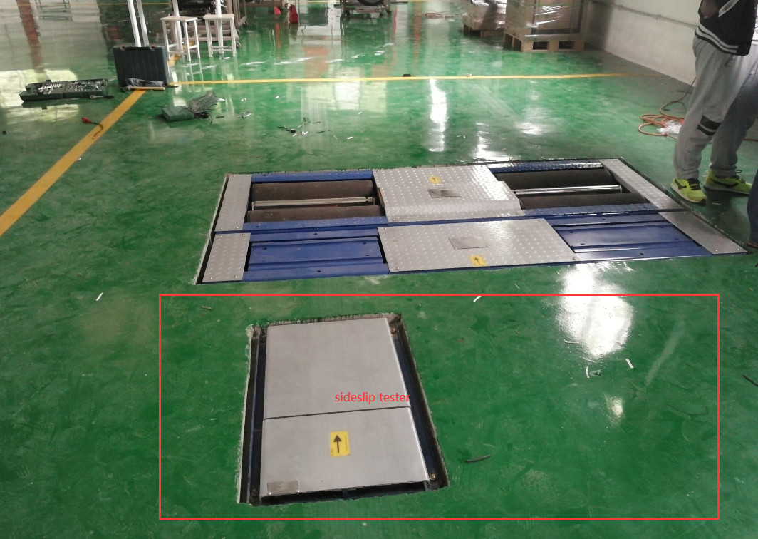 CTGT-3-4 خط الاختبار للسيارة 4 في 1 اختبار مكابح الدوار مع حمولة المحور اختبار التزلج الجانبي للوحة واحدة اختبار التعليق