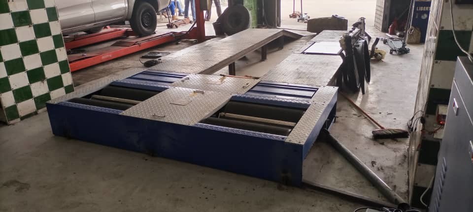 CTGT-3-4 خط الاختبار للسيارة 4 في 1 اختبار مكابح الدوار مع حمولة المحور اختبار التزلج الجانبي للوحة واحدة اختبار التعليق