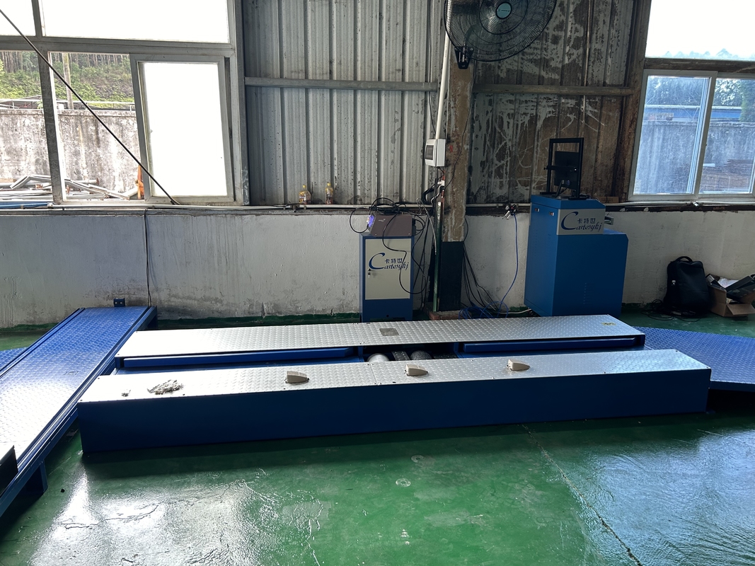 منصة اختبار مركزية للدراجات النارية ذات العجلتين من نوع Cartesykj، خط اختبار الدراجات النارية، معدات فحص المركبات، سعة 750 كجم