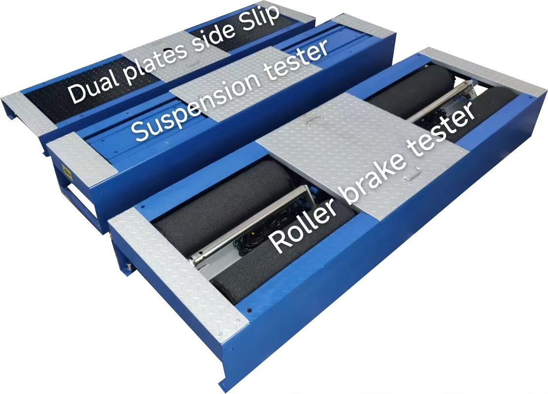 CTGT-3-4 خط الاختبار للسيارة 4 في 1 اختبار مكابح الدوار مع حمولة المحور اختبار التزلج الجانبي للوحة واحدة اختبار التعليق